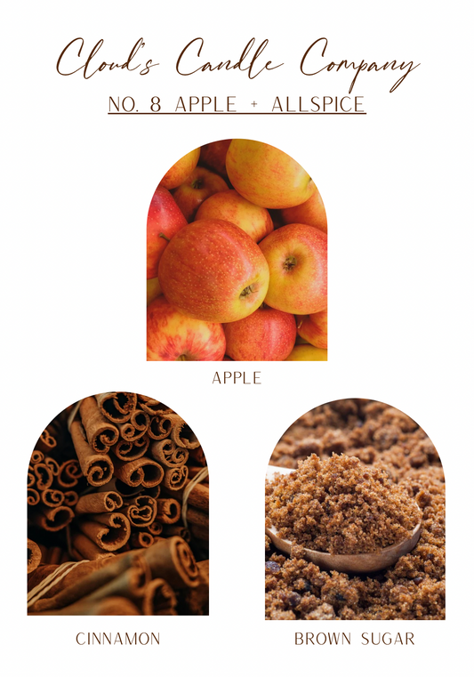 No. 8 Apple + Allspice - 16oz Candle